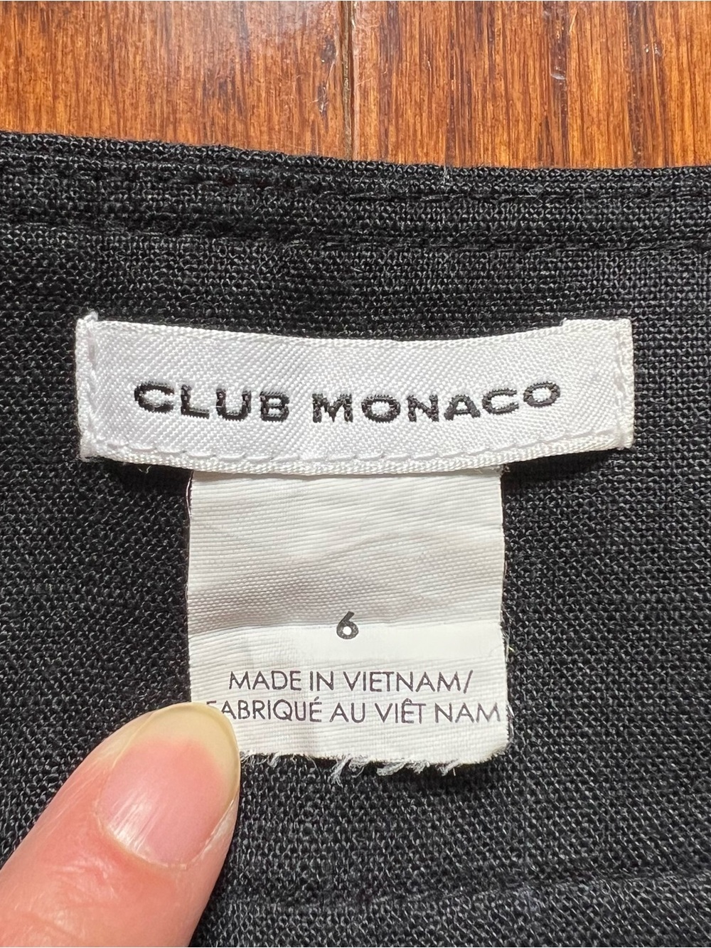 Club Monaco Black Linen Culottes Straight Leg Capri Pants - Sz 6 - Picture 8 of 12